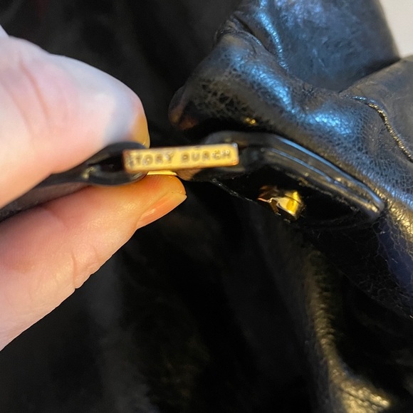 Tory Burch smooth Black Leather Timeless with dust bag - Picture 7 of 8